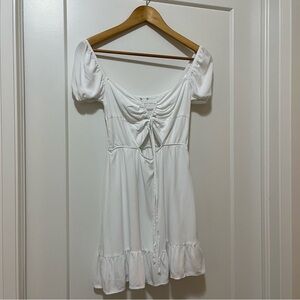 BERSHKA - Tie-Front - White - Mini Dress - Women’s S